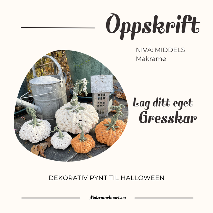 Oppskrift Gresskar, Gratis ved kjøp av interiørgarn.